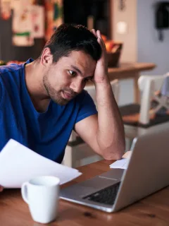 A man learning how to manage a personal loan.