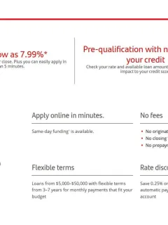 Santander Personal Loans website.