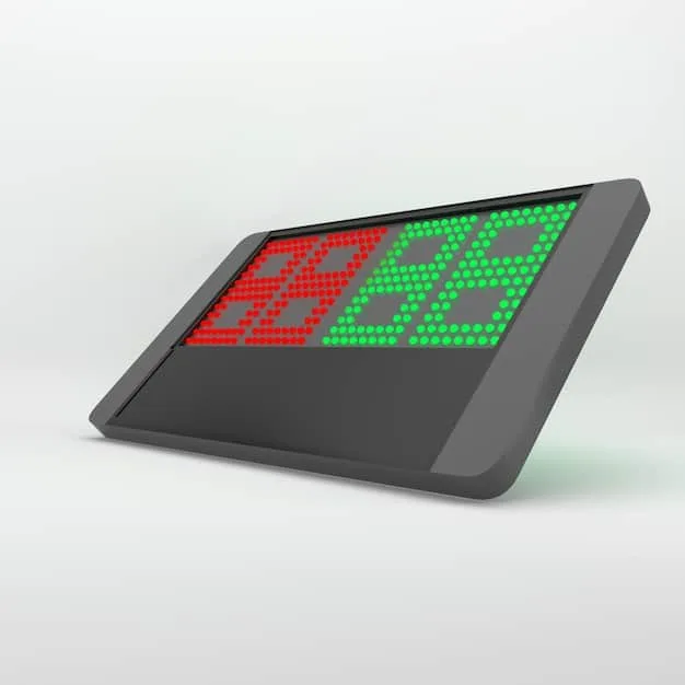 A sleek, futuristic digital dashboard on a tablet displaying various energy metrics like real-time consumption, cost savings, and a breakdown by appliance type. The interface features vibrant colors and easy-to-read charts, reflecting user-friendly design.