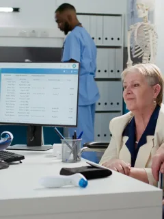 a couple getting Medicare treatments.