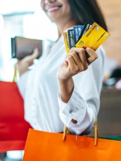 Woman learning about Foreign Transaction Fee.