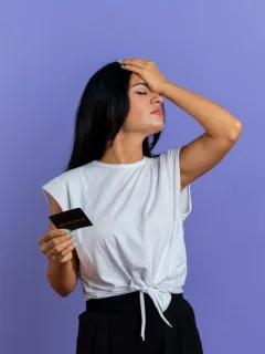 woman using Credit Cards for Emergencies.