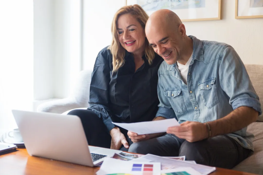 A couple doing a Family Budget.