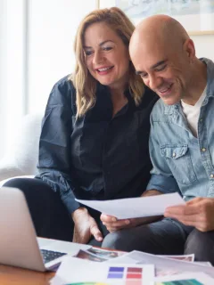 A couple doing a Family Budget.