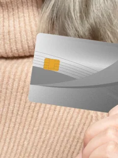 Someone using an Aeroplan Credit Card.