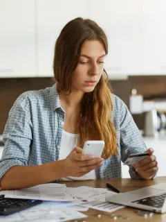 woman looking for a Credit Card Debt Consolidation.