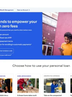 Citibank Personal Loans website.