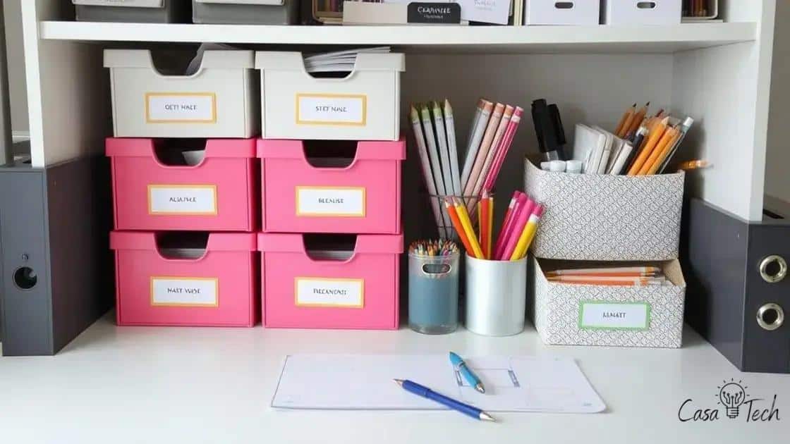 Dicas para organizar materiais de trabalho