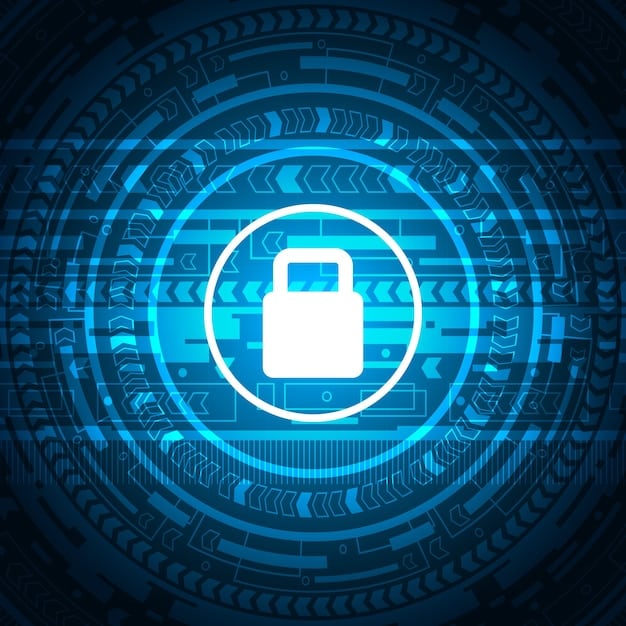 A digital padlock icon superimposed over a smart home interface, symbolizing the need for robust security measures for smart devices.