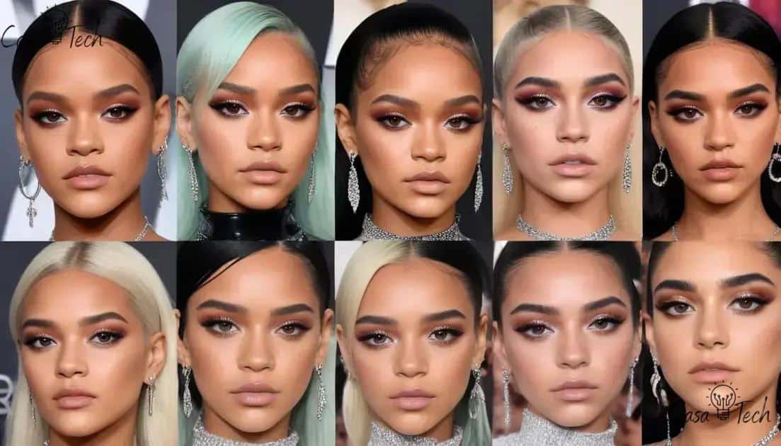 Celebrities rocking the reflective eyelid look Celebrities rocking the reflective eyelid look